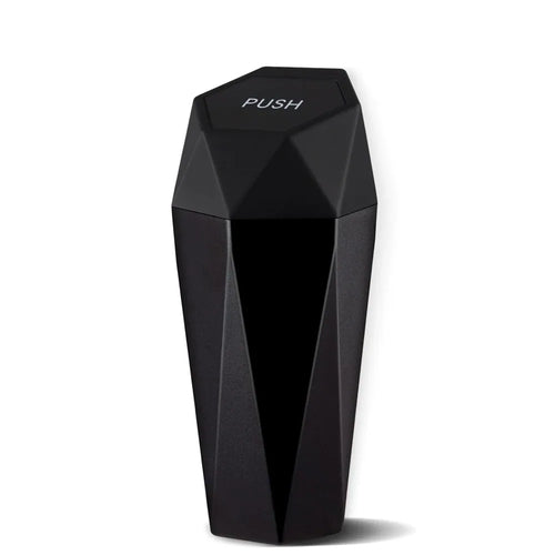 Compact Push-Lid Car Trash Can